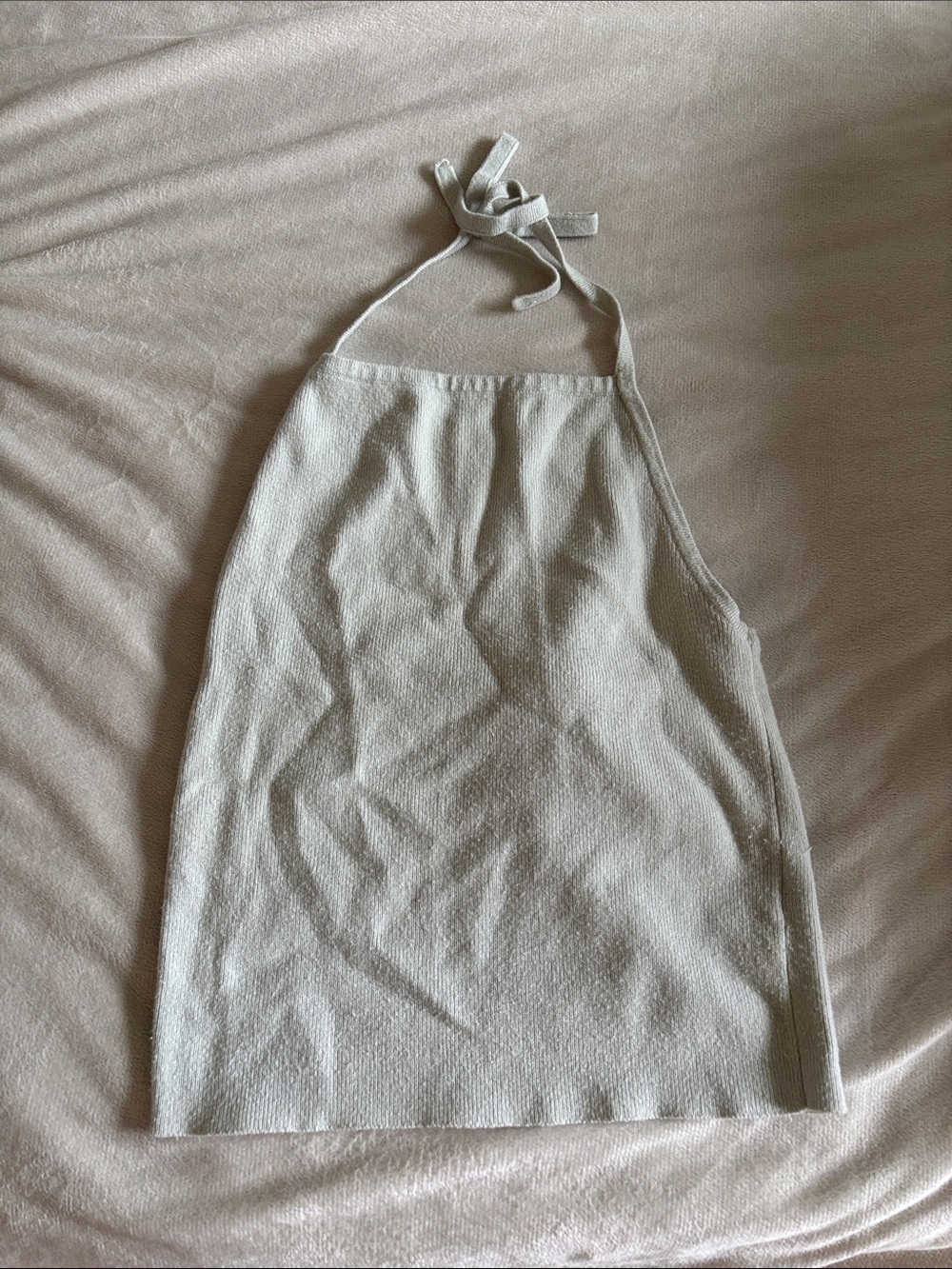 Brandy Melville Cream Halter Crop Top
